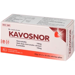 Thuốc Kavosnor điều trị tăng cholesterol toàn phần (10 vỉ 10 viên)