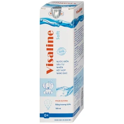 Xịt mũi nano bạc Visaline Soft Song Thành 100ml giúp làm sạch, làm ẩm và phục hồi niêm mạc mũi