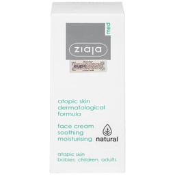 Kem dưỡng ẩm Ziaja Med Atopic Skin Dermatological Formula Face Cream Soothing Moisturising 5% Urê làm dịu da khô, kích ứng (50ml)