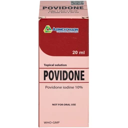 Povidone 10% Agimex 20ML sát trùng vết thương hay phẫu thuật, vết loét sâu