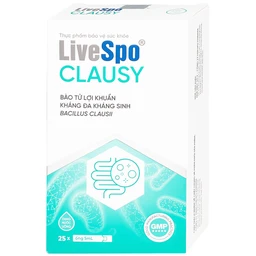 Bào tử lợi khuẩn giúp giảm rối loạn tiêu hóa, cân bằng hệ vi sinh đường ruột LiveSpo Clausy (25 ống x 5ml)