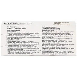 Thuốc Livalo 2mg Kowa điều trị tăng lipid máu nguyên (3 vỉ x 10 viên)