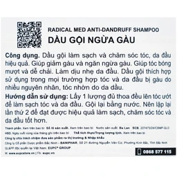 Dầu gội Radical Med Anti Dandruff hỗ trợ giảm gàu, không gây kích ứng (300ml)