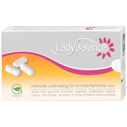 Viên đặt phụ khoa Ladybalance (1 vỉ x 12 viên) giảm khí hư, mùi hôi, khô ngứa, rát do viêm nhiễm âm đạo