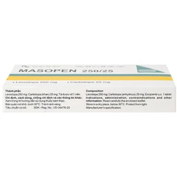 Thuốc Masopen 250/25 Hasan điều trị triệu chứng bệnh parkinson (3 vỉ x 10 viên)