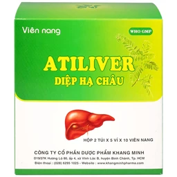 Thuốc Atiliver Diệp Hạ Châu Khang Minh hỗ trợ điều trị viêm gan, tăng men gan (10 vỉ x 10 viên)