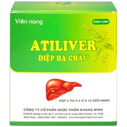 Thuốc Atiliver Diệp Hạ Châu Khang Minh hỗ trợ điều trị viêm gan, tăng men gan (10 vỉ x 10 viên)