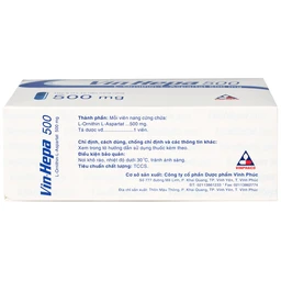 Thuốc Vin-Hepa 500 Vinphaco điều trị các bệnh lý ở gan (6 vỉ x 10 viên)
