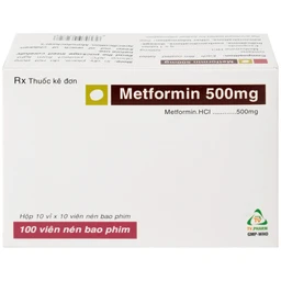 Thuốc Metformin 500mg TV Pharm điều trị đái tháo đường (10 vỉ x 10 viên)