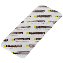 Thuốc Metformin 500mg TV Pharm điều trị đái tháo đường (10 vỉ x 10 viên)