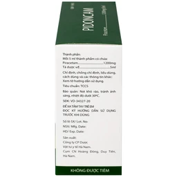Thuốc Pidoncam 1200mg/5ml Hà Nam điều trị triệu chứng chóng mặt, suy giảm trí nhớ (20 ống x 10ml)