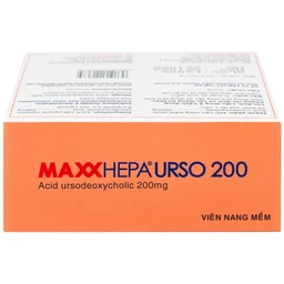 Thuốc Maxxhepa Urso 200 Ampharco điều trị xơ gan do mật nguyên phát, tan sỏi túi mật cholesterol (3 vỉ x 10 viên)