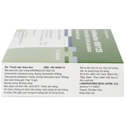Bột pha hỗn dịch uống Ardineclav 500/125 Laboratorio Reig Jofre điều trị ngắn ngày nhiễm khuẩn (12 gói) 5
