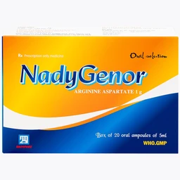 Thuốc NadyGenor 5ml Nadyphar điều trị duy trì tăng amoniac máu (20 ống)