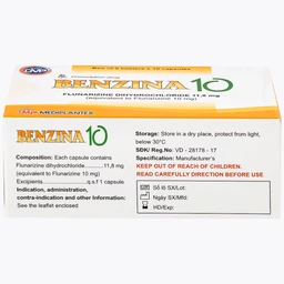 Thuốc Bezina 10 Mediplantex điều trị dự phòng cơn đau nửa đầu (6 vỉ x 10 viên)