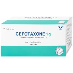 Bột pha tiêm Cefotaxone 1g Bidiphar điều trị các bệnh nhiễm khuẩn nặng (10 lọ)