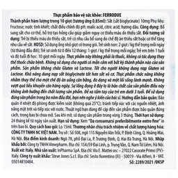 Dung dịch giúp giảm nguy cơ thiếu máu do thiếu sắt Buona Ferrodue (15ml)