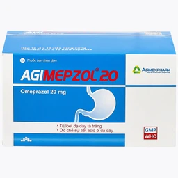 Thuốc Agimepzol 20 Agimexpharm điều trị loét tá tràng, phòng ngừa tái phát loét tá tràng (10 vỉ x 10 viên)