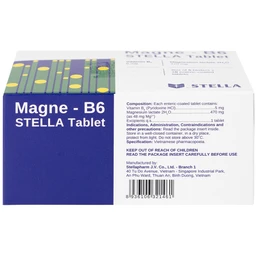 Thuốc Magne - B6 Stella điều trị hạ magnesium huyết nặng (5 vỉ x 10 viên)