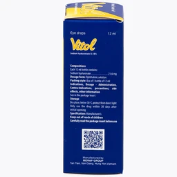 Thuốc nhỏ mắt Vitol 12ml Merap dùng cho các tình trạng khô mắt