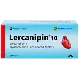 Thuốc Lercanipin 10 Agimexpharm điều trị tăng huyết áp (3 vỉ x 10 viên)