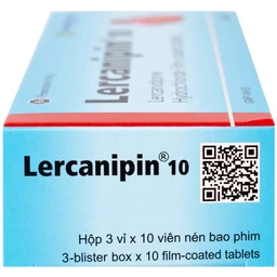 Thuốc Lercanipin 10 Agimexpharm điều trị tăng huyết áp (3 vỉ x 10 viên)
