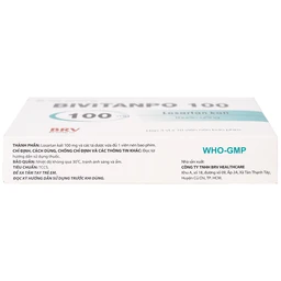 Thuốc Bivitanpo 100 BV điều trị tăng huyết áp mức độ nhẹ và vừa (3 vỉ x 10 viên)