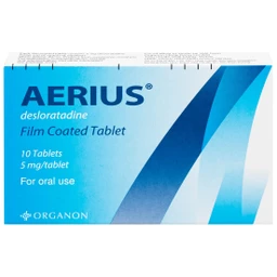 Thuốc Aerius 5mg Organon giảm viêm mũi dị ứng, mày đay (1 vỉ x 10 viên)