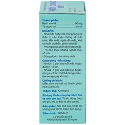 Thuốc nhỏ mắt, mũi Natri Clorid 0,9% HDPharma điều trị triệu chứng mỏi mắt, mắt đỏ, sổ mũi, nghẹt mũi (10ml)