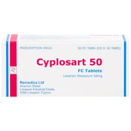 Thuốc Cyplosart 50 Remedica điều trị tăng huyết áp (3 vỉ x 10 viên)