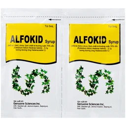 Thuốc Alfokid Syrup Kolmar điều trị giảm ho do viêm phế quản mạn tính, viêm đường hô hấp (20 túi)