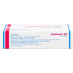 Thuốc Cyplosart 50 Remedica điều trị tăng huyết áp (3 vỉ x 10 viên)
