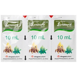 Siro Synatura Syrup AhnGook điều trị nhiễm khuẩn đường hô hấp trên cấp tính và viêm phế quản mạn tính (9 gói x 10ml)