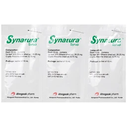Siro Synatura Syrup AhnGook điều trị nhiễm khuẩn đường hô hấp trên cấp tính và viêm phế quản mạn tính (9 gói x 10ml)