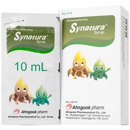 Siro Synatura Syrup AhnGook điều trị nhiễm khuẩn đường hô hấp trên cấp tính và viêm phế quản mạn tính (9 gói x 10ml)