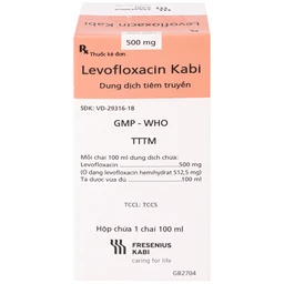 Dịch tiêm truyền Levofloxacin Kabi 100ml Fresenius Kabi điều trị nhiễm khuẩn, viêm phổi