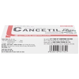 Thuốc hạ huyết áp Cancetil Plus Shinpoong Deawoo điều trị tăng huyết áp (3 vỉ x 10 viên)