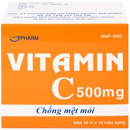 Thuốc Vitamin C 500mg SPHARM phòng và trị thiếu vitamin C (10 vỉ x 10 viên)