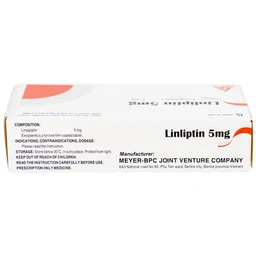 Thuốc Linliptin 5mg Meyer - BPC điều trị đái tháo đường típ 2 (3 vỉ x 10 viên)