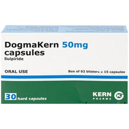 Thuốc DogmaKern 50mg capsules điều trị tâm thần phân liệt cấp và mạn tính (2 vỉ x 15 viên)