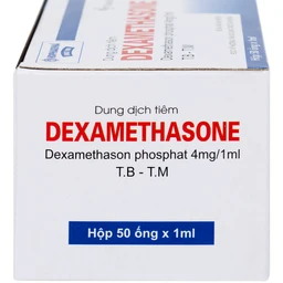 Dung dịch tiêm Dexamethasone 4mg/1ml điều trị trạng thái hen, bệnh dị ứng nặng, phản ứng sau truyền máu (50 ống)