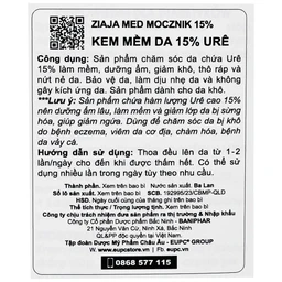 Kem dưỡng ẩm Ziaja Med 15% Urê mềm da, giảm khô (100ml)