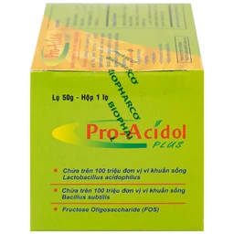 Thuốc Pro-Acidol Plus 50g Biopharco điều trị rối loạn tiêu hóa, viêm ruột, tiêu chảy, táo bón 