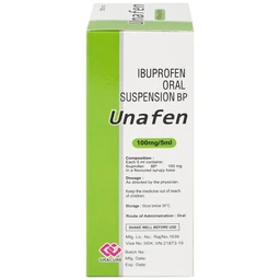 Dung dịch uống Unafen 100mg/5ml Gracure giảm đau, kháng viêm, hạ sốt (100ml)