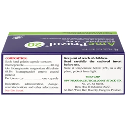 Thuốc AmePrazol 20mg OPV điều trị bệnh trào ngược dạ dày thực quản (5 vỉ x 6 viên)