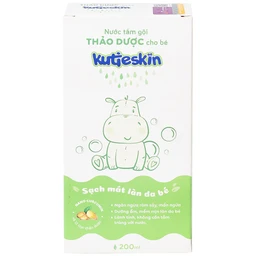 Nước tắm gội thảo dược cho bé Kutieskin làm sạch, dưỡng mềm da và tóc (200ml)