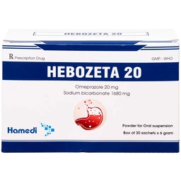 Thuốc Hebozeta 20 Hamedi điều trị ngắn hạn loét tá tràng tiến triển (30 gói)