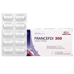Thuốc Francefdi 300mg Eloge trị viêm họng, viêm amidan, viêm xoang, viêm phế quản (1 vỉ x 10 viên) 1
