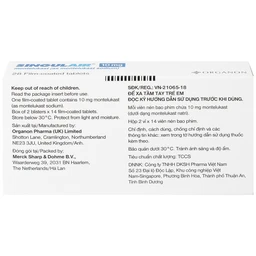 Thuốc Singulair 10mg Organon Pharma điều trị hen dai dẳng từ nhẹ đến trung bình (2 vỉ x 14 viên)