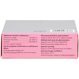 Viên đặt âm đạo Polygynax Innothera Chouzy điều trị viêm âm đạo, âm hộ - âm đạo (2 vỉ x 6 viên)